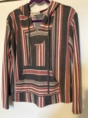V-Neck Hooded Pullover Tunic